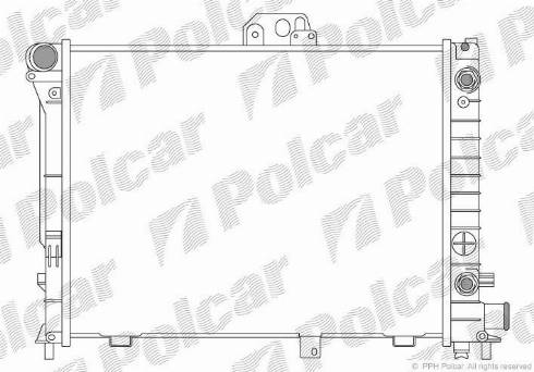 Polcar 652008-4 - Radiatore, Raffreddamento motore autozon.pro