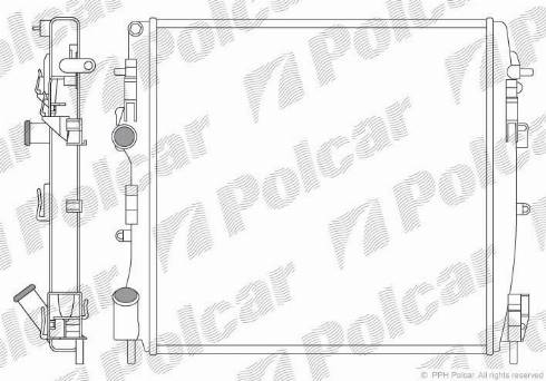 Polcar 606008-8 - Radiatore, Raffreddamento motore autozon.pro