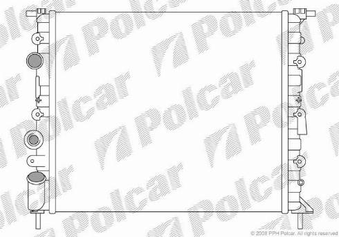 Polcar 600708-1 - Radiatore, Raffreddamento motore autozon.pro