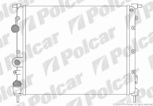 Polcar 600708A1 - Radiatore, Raffreddamento motore autozon.pro