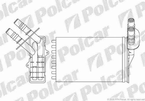 Polcar 6015N8-1 - Scambiatore calore, Riscaldamento abitacolo autozon.pro