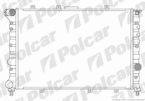 Polcar 140808A4 - Radiatore, Raffreddamento motore autozon.pro