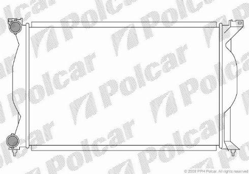 Polcar 1334081X - Radiatore, Raffreddamento motore autozon.pro