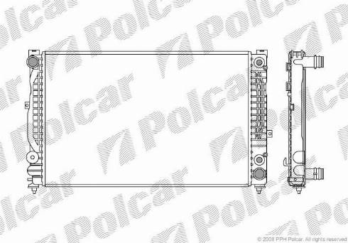 Polcar 1324086X - Radiatore, Raffreddamento motore autozon.pro