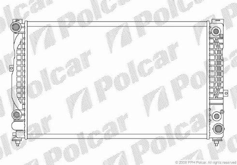 Polcar 132408A6 - Radiatore, Raffreddamento motore autozon.pro