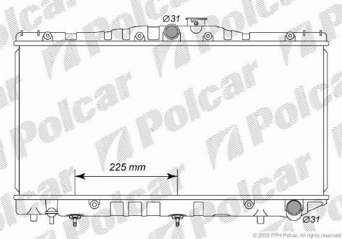 Polcar 812008-3 - Radiatore, Raffreddamento motore autozon.pro