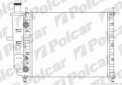 Polcar 301808A0 - Radiatore, Raffreddamento motore autozon.pro