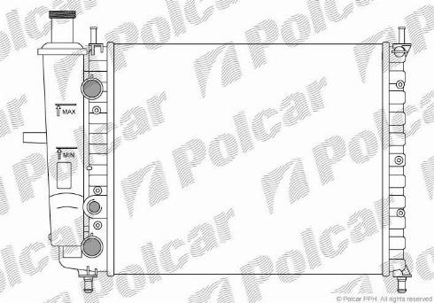 Polcar 301808A1 - Radiatore, Raffreddamento motore autozon.pro