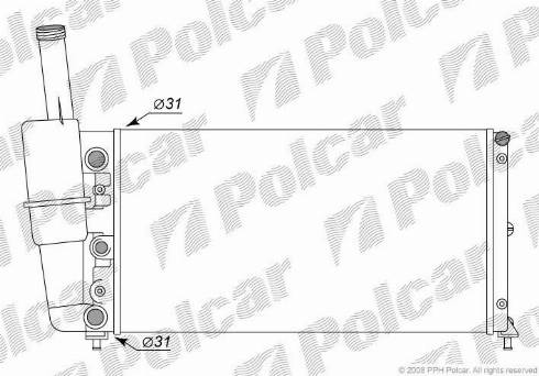 Polcar 301708-6 - Radiatore, Raffreddamento motore autozon.pro