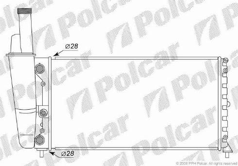 Polcar 301708-3 - Radiatore, Raffreddamento motore autozon.pro