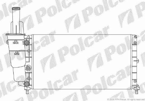 Polcar 301708A3 - Radiatore, Raffreddamento motore autozon.pro