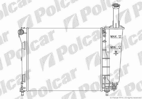 Polcar 303508A1 - Radiatore, Raffreddamento motore autozon.pro