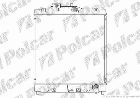 Polcar 380708-6 - Radiatore, Raffreddamento motore autozon.pro