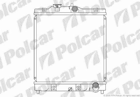 Polcar 380708-1 - Radiatore, Raffreddamento motore autozon.pro