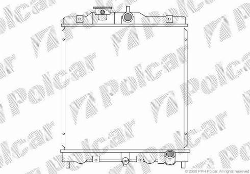 Polcar 380708-2 - Radiatore, Raffreddamento motore autozon.pro