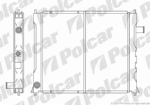 Polcar 381908-1 - Radiatore, Raffreddamento motore autozon.pro