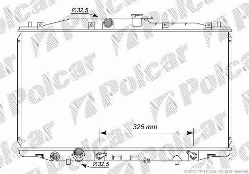 Polcar 3833082K - Radiatore, Raffreddamento motore autozon.pro