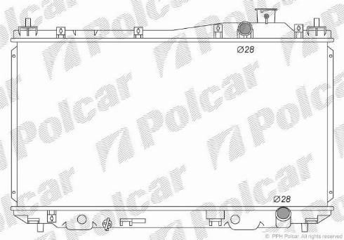 Polcar 3825081K - Radiatore, Raffreddamento motore autozon.pro