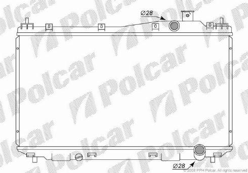 Polcar 382508-1 - Radiatore, Raffreddamento motore autozon.pro