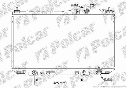 Polcar 382508-2 - Radiatore, Raffreddamento motore autozon.pro