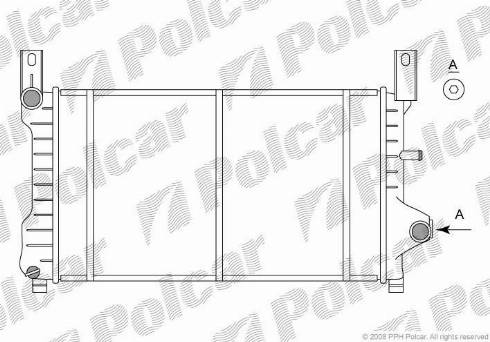 Polcar 320908-3 - Radiatore, Raffreddamento motore autozon.pro