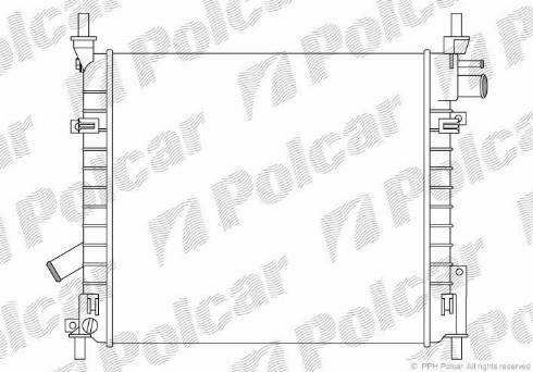 Polcar 320008-3 - Radiatore, Raffreddamento motore autozon.pro