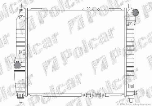 Polcar 250008-X - Radiatore, Raffreddamento motore autozon.pro