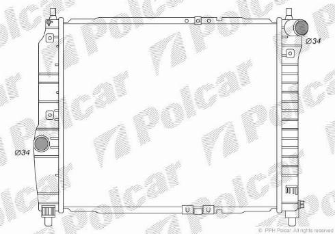 Polcar 250008 - Radiatore, Raffreddamento motore autozon.pro