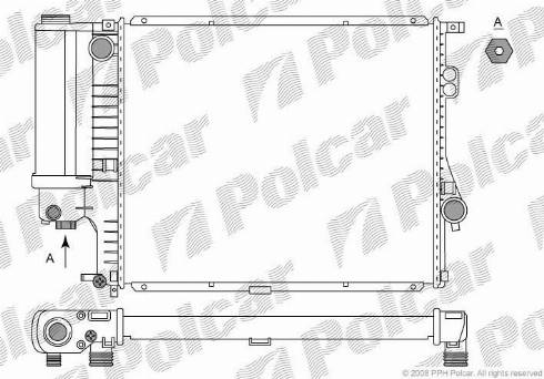 Polcar 2016082X - Radiatore, Raffreddamento motore autozon.pro