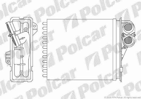 Polcar 2800N8-1 - Scambiatore calore, Riscaldamento abitacolo autozon.pro