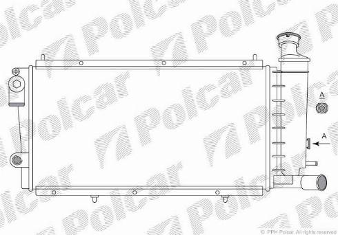 Polcar 239008A6 - Radiatore, Raffreddamento motore autozon.pro