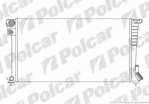 Polcar 235008A7 - Radiatore, Raffreddamento motore autozon.pro