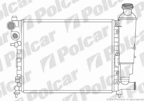 Polcar 230608-5 - Radiatore, Raffreddamento motore autozon.pro