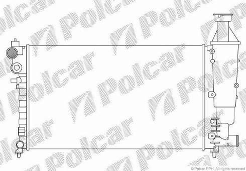 Polcar 230608-6 - Radiatore, Raffreddamento motore autozon.pro