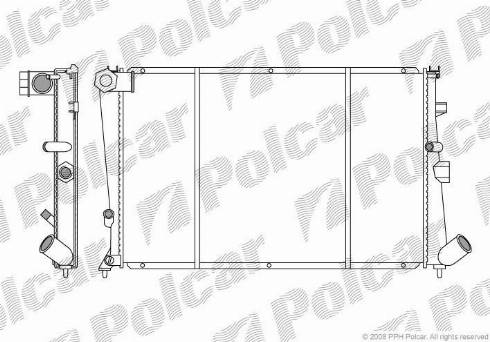 Polcar 230008-3 - Radiatore, Raffreddamento motore autozon.pro