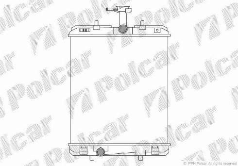 Polcar 230108A3 - Radiatore, Raffreddamento motore autozon.pro