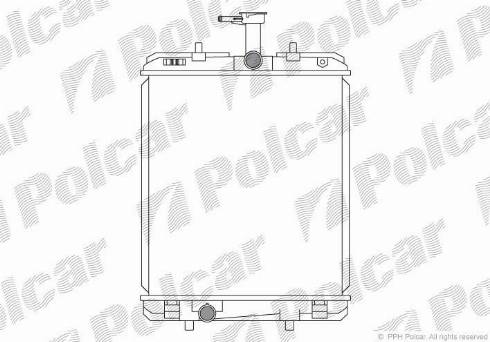 Polcar 230108A2 - Radiatore, Raffreddamento motore autozon.pro