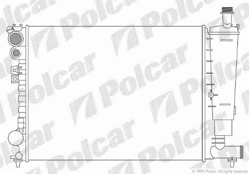 Polcar 2380081X - Radiatore, Raffreddamento motore autozon.pro