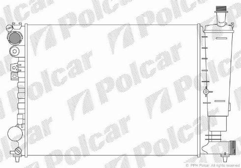 Polcar 238008-1 - Radiatore, Raffreddamento motore autozon.pro