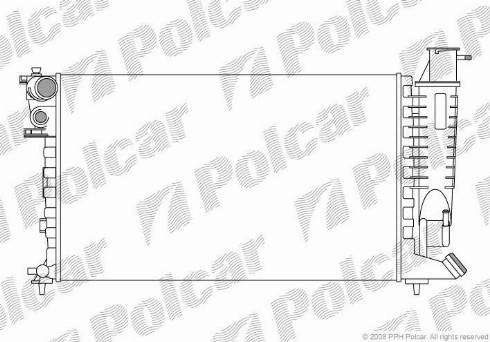 Polcar 232408A7 - Radiatore, Raffreddamento motore autozon.pro