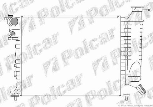 Polcar 2324081X - Radiatore, Raffreddamento motore autozon.pro