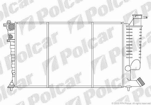 Polcar 2324088X - Radiatore, Raffreddamento motore autozon.pro