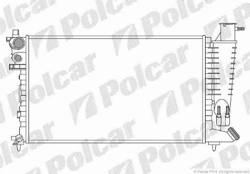 Polcar 232408A6 - Radiatore, Raffreddamento motore autozon.pro