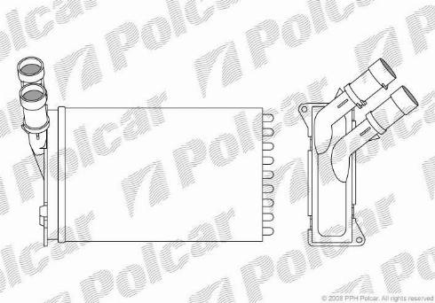 Polcar 2324N82X - Scambiatore calore, Riscaldamento abitacolo autozon.pro