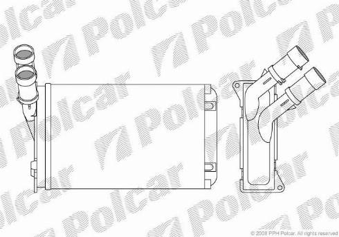 Polcar 2324N8-2 - Scambiatore calore, Riscaldamento abitacolo autozon.pro