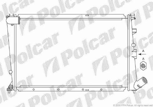 Polcar 232508A4 - Radiatore, Raffreddamento motore autozon.pro