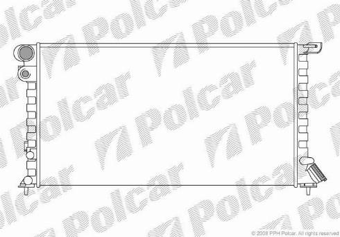 Polcar 2326081X - Radiatore, Raffreddamento motore autozon.pro