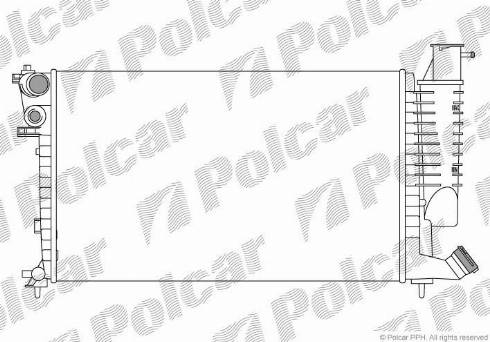 Polcar 232608A2 - Radiatore, Raffreddamento motore autozon.pro