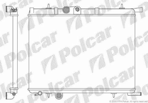 Polcar 2328081X - Radiatore, Raffreddamento motore autozon.pro