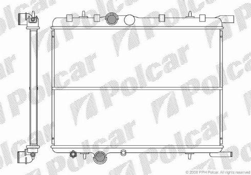 Polcar 232808-2 - Radiatore, Raffreddamento motore autozon.pro